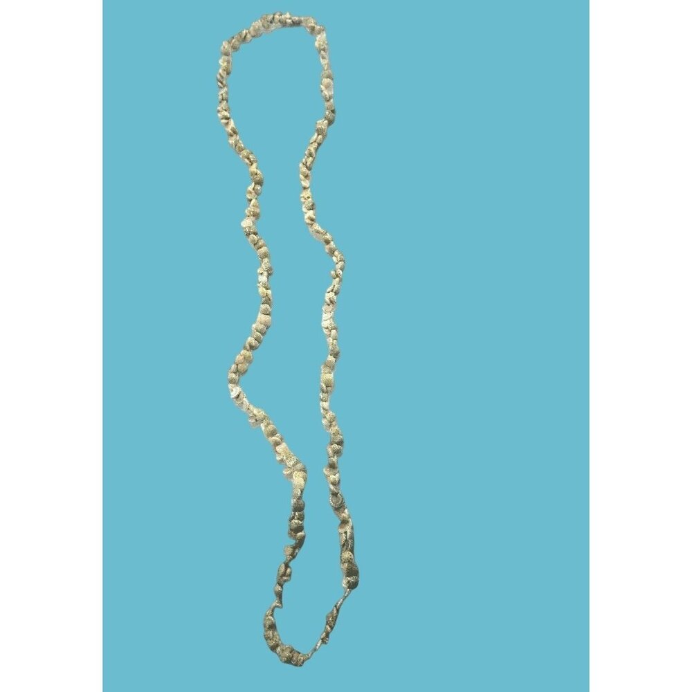 Shell Bead Necklace Beachy Boho Crafts White Gray Beige Babys Ear Snail Shape 36
